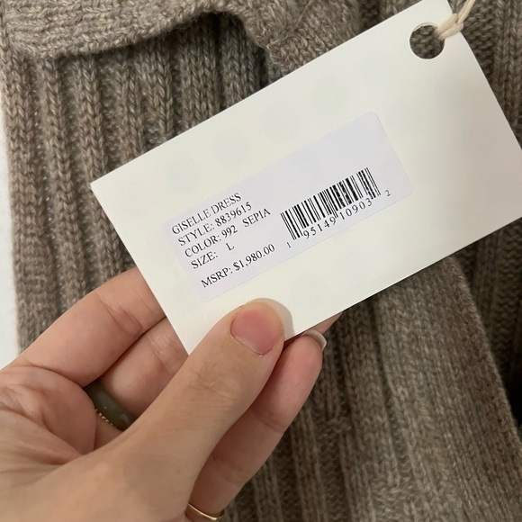 NWT Khaite Giselle Cashmere Polo Maxi Dress (Large) - Picture 6 of 7